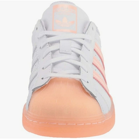 ⭐ADIDAS SUPERSTAR WHITE CORAL CLASSIC SNEAKER NEW⭐ - Picture 7 of 11